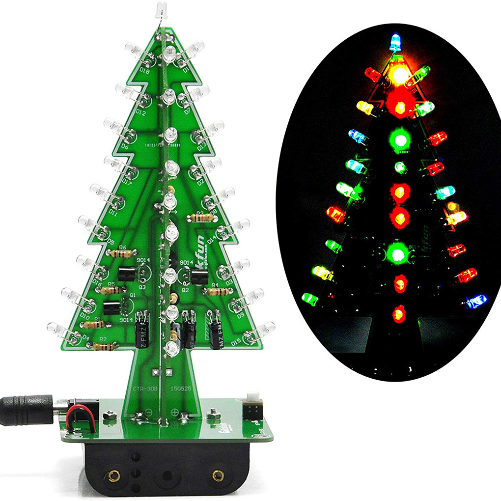 Diy Electronics Learning Kit - DIY Christmas Tree LED Flash Kit