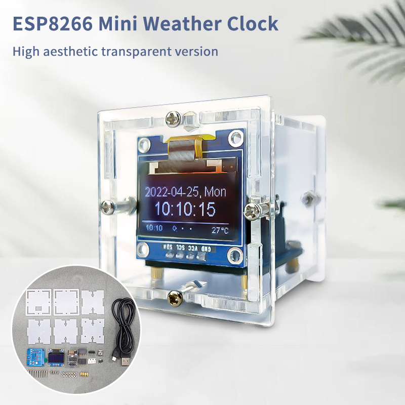 ESP8266 Mini Weather Clock Kit – обзор и цена Diy Electronics Toys