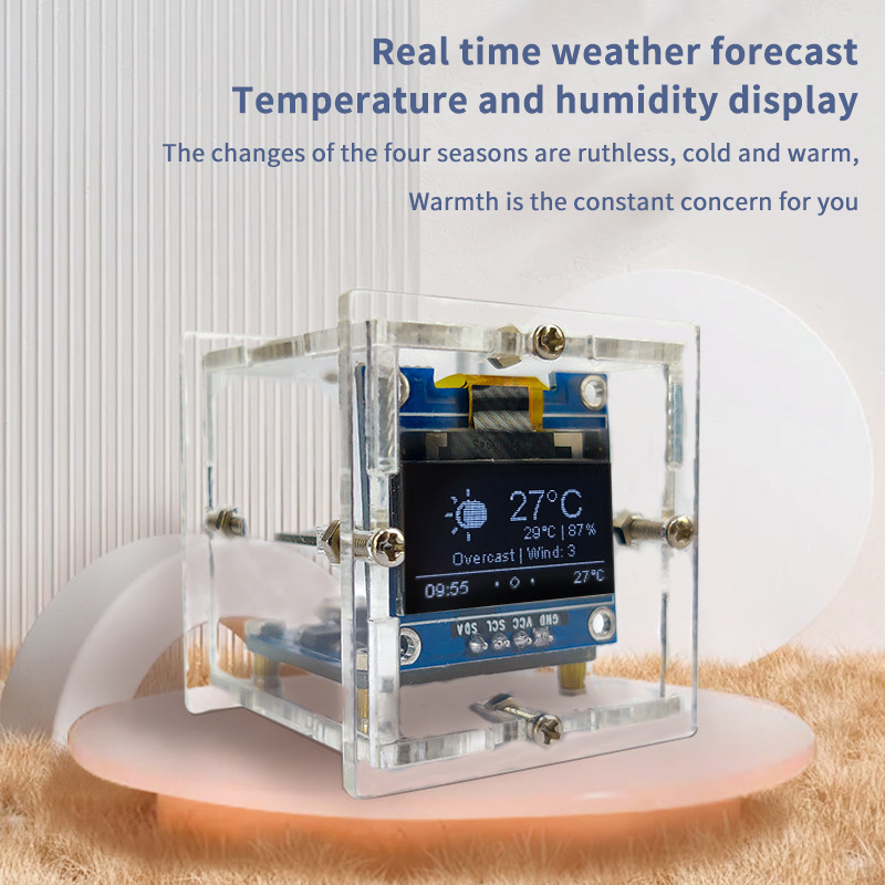 ESP8266 Mini Weather Clock Kit – обзор и цена Diy Electronics Toys