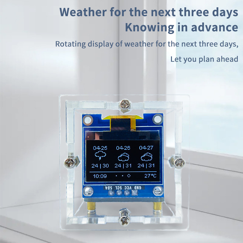 ESP8266 Mini Weather Clock Kit – обзор и цена Diy Electronics Toys