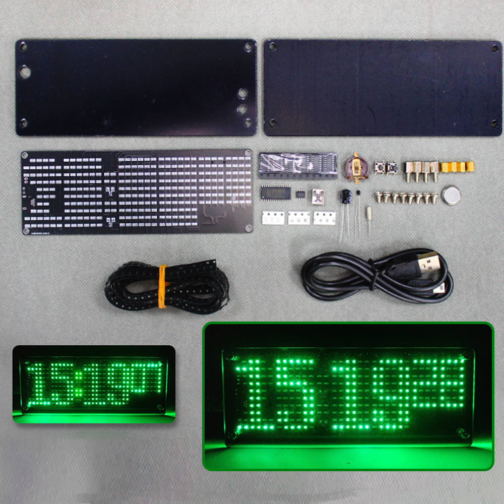 DIY Digital Dot Matrix Clock E – обзор и цена Diy Electronics Learning Kit