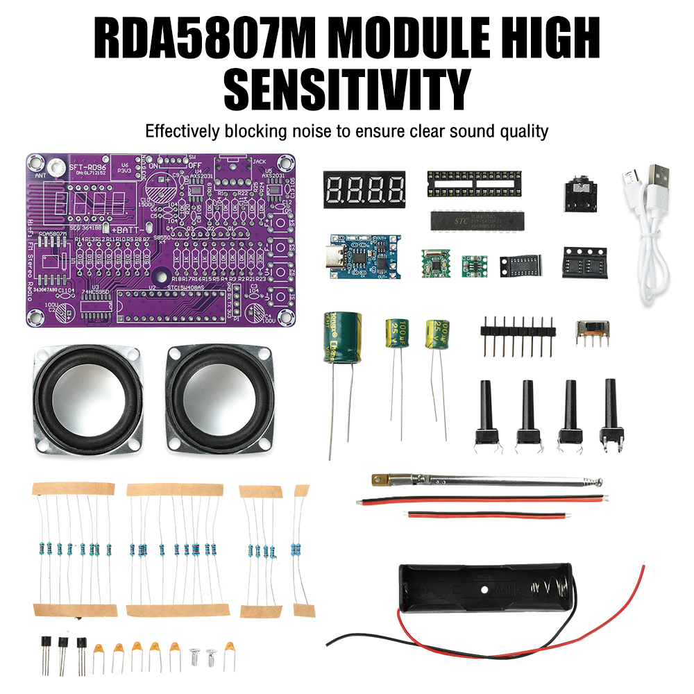 DIY FM Radio Electronic Kit 87 – обзор и цена Diy Electronics Learning Kit