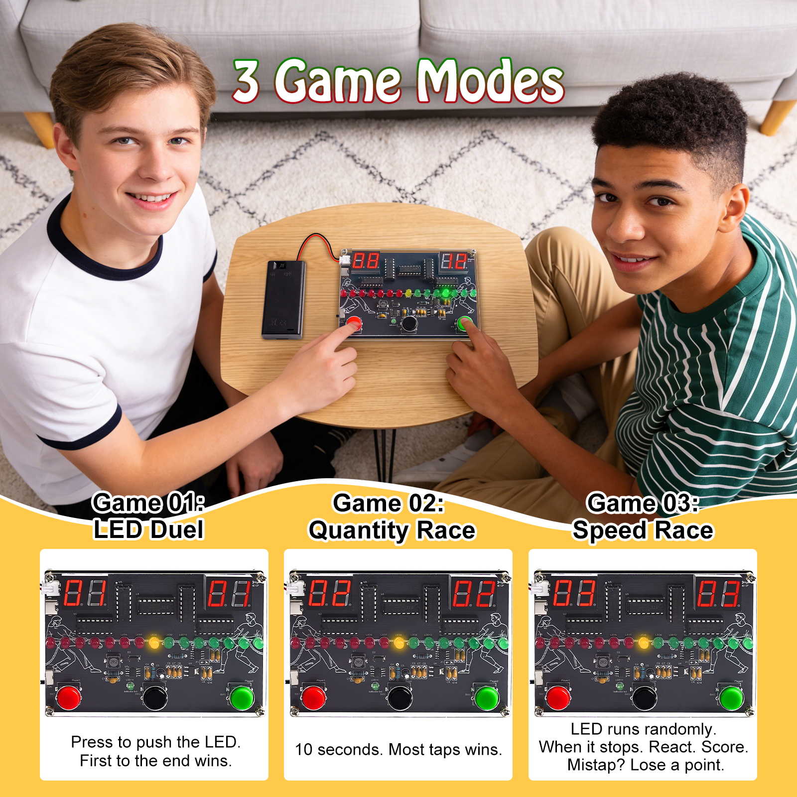 DIY 3-in-1 Game Console Solder – обзор и цена Diy Electronics Projects For Students