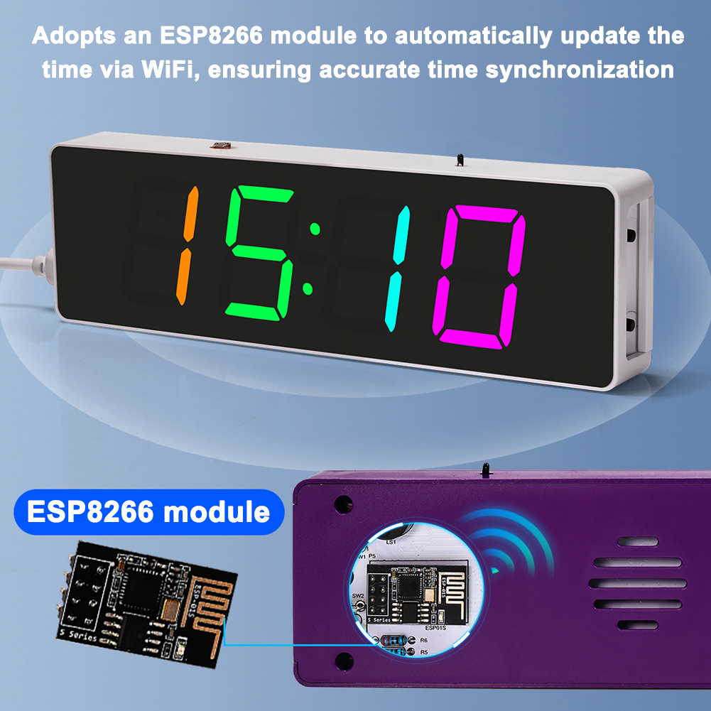 ESP8266 IoT Colorful WiFi Cloc – обзор и цена Diy Electronics For Beginners