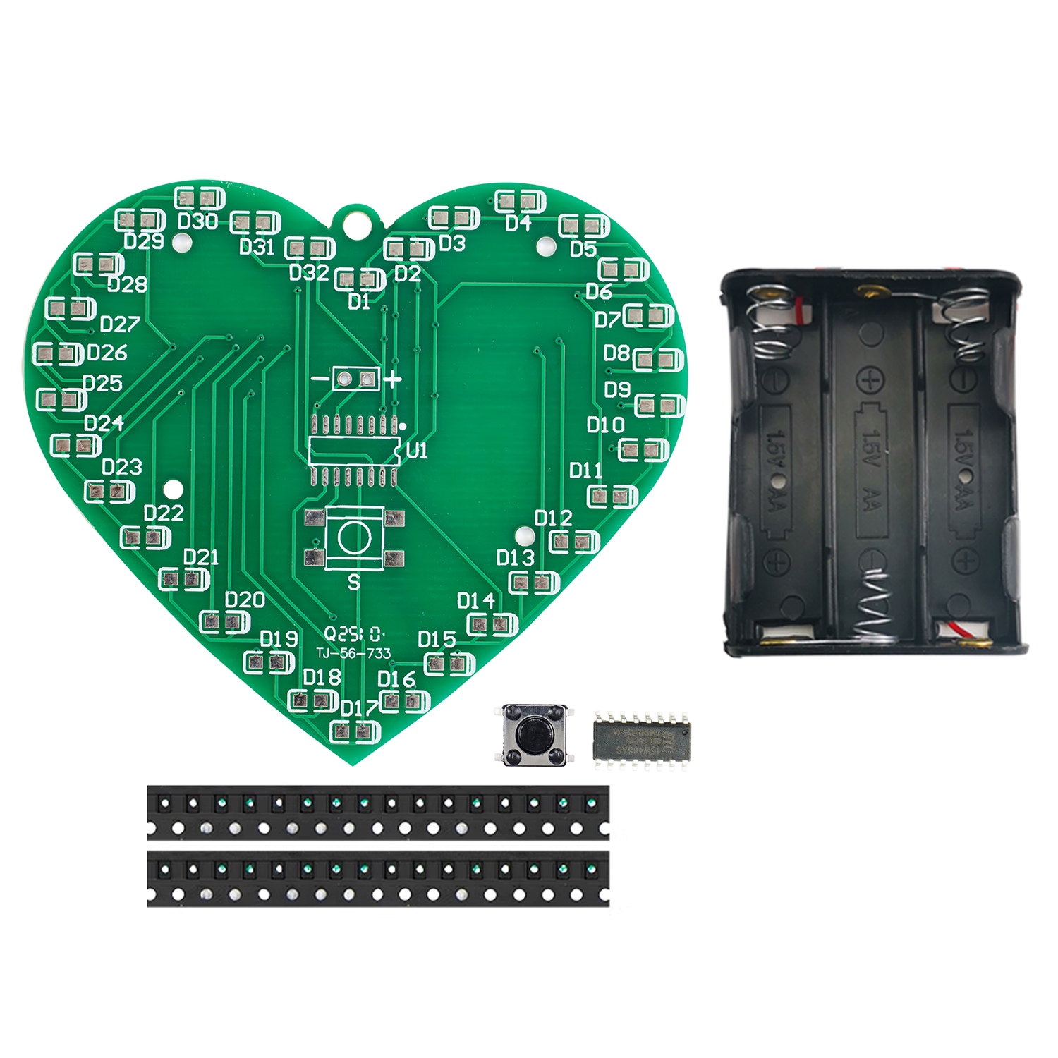 DIY LED Heart Flashing Light K – обзор и цена Diy Electronics News
