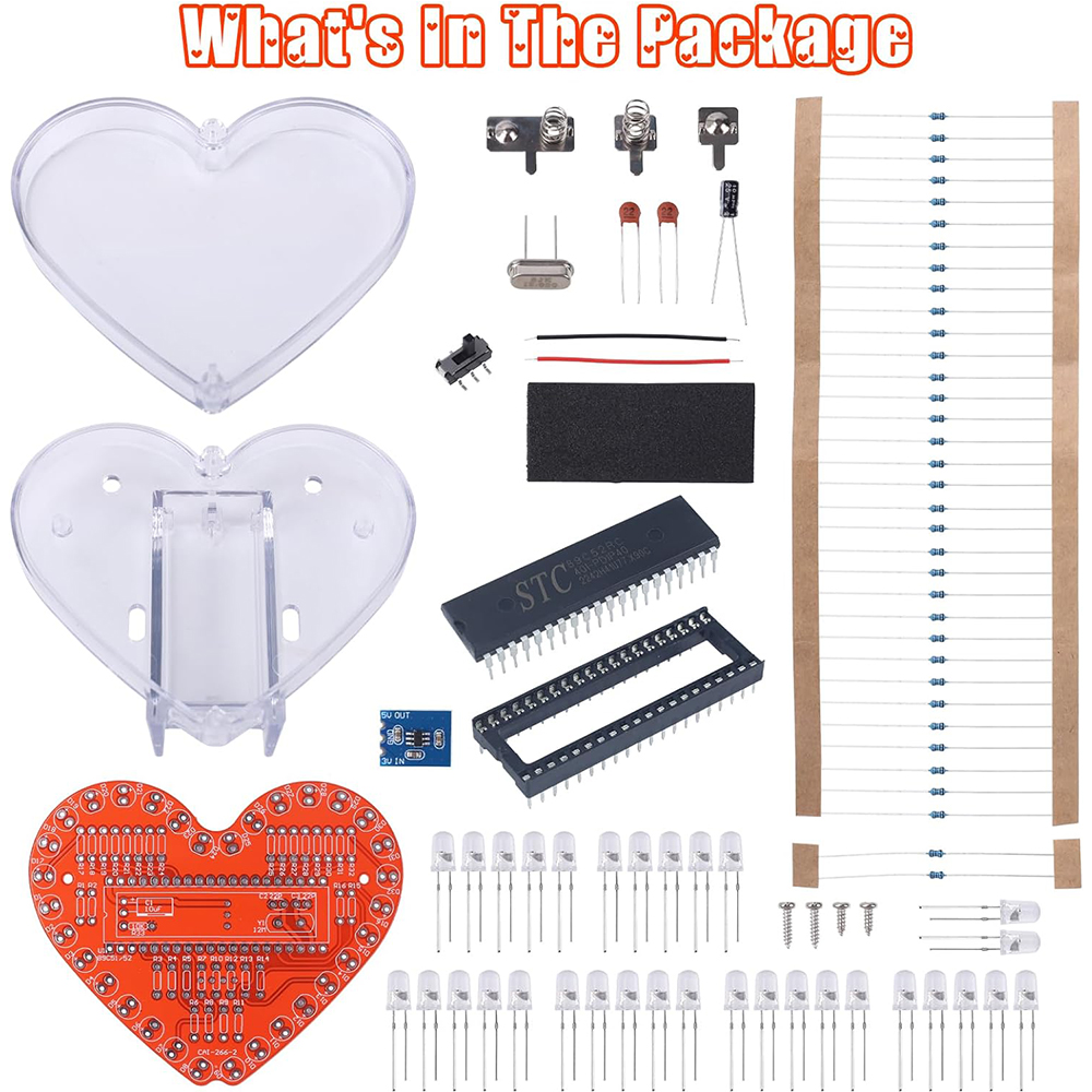 DIY Electronic Kit Heart Shape – обзор и цена Diy Electronics Projects For Students