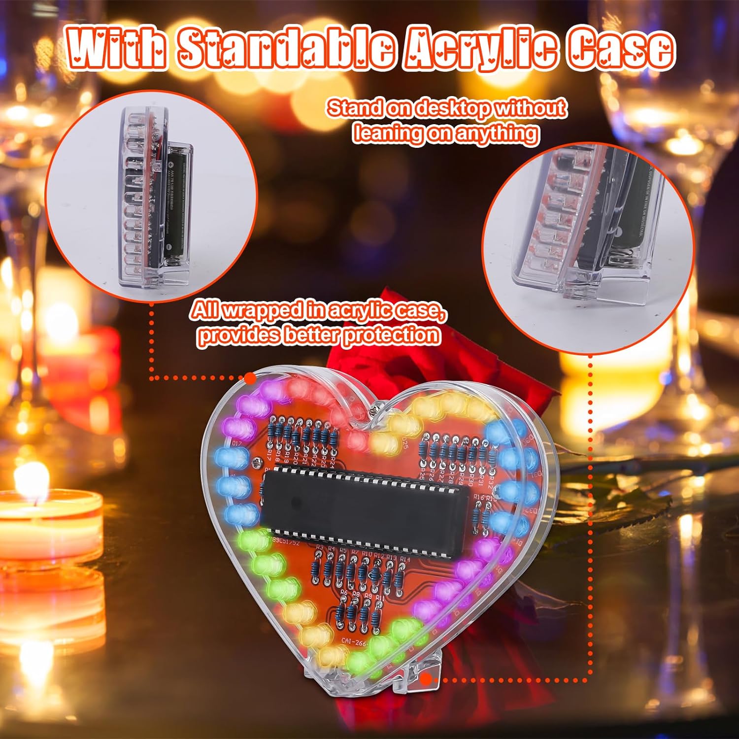 DIY Electronic Kit Heart Shape – обзор и цена Diy Electronics Projects For Students