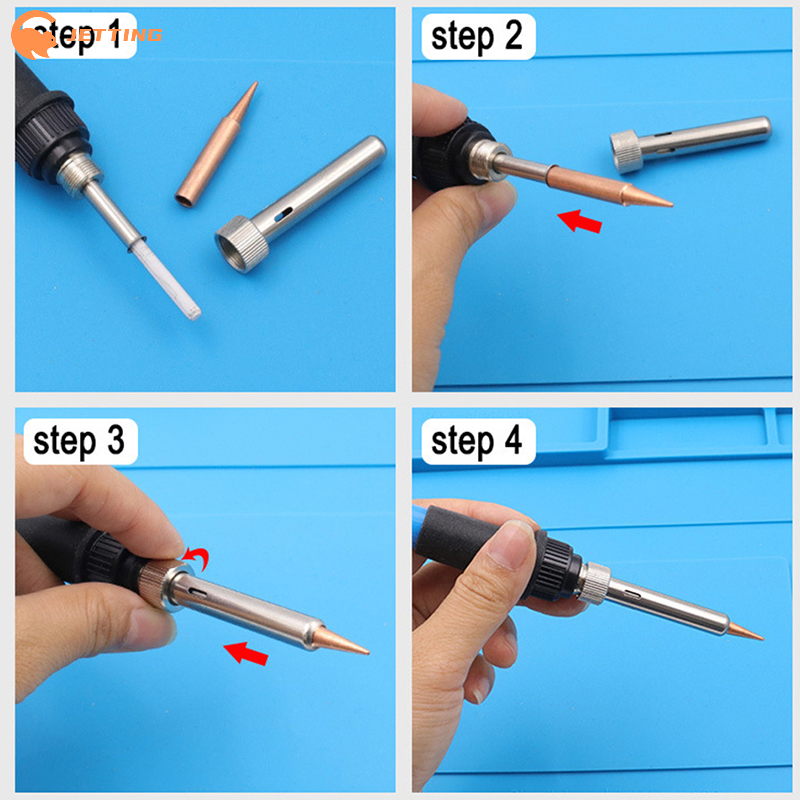 5pcs 900M-T-B Solder Pure Copp – обзор и цена Soldering Iron Kit
