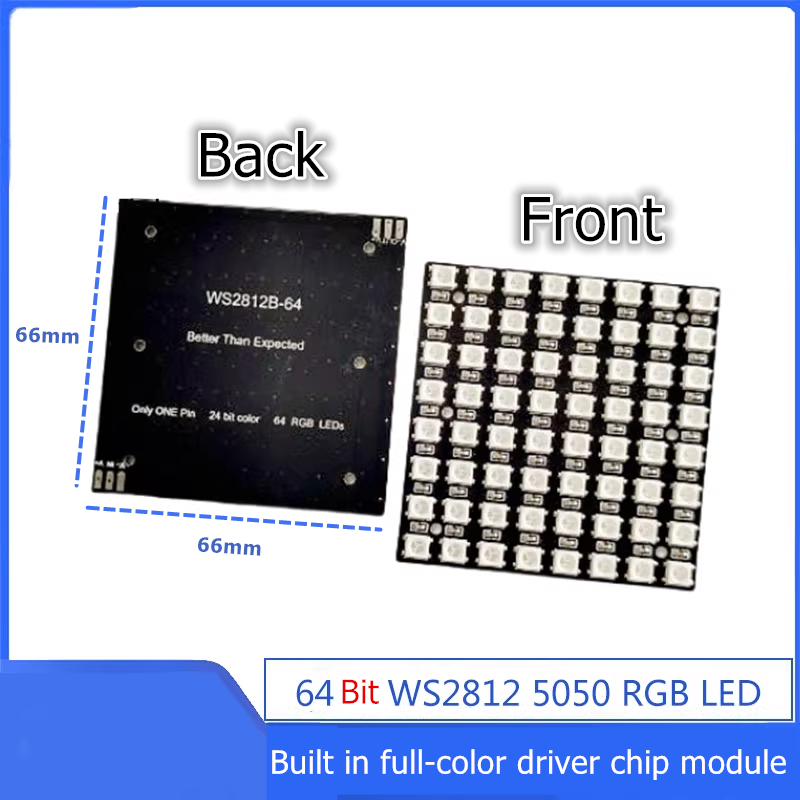 WS2812B 8x8 64Bit RGB LED Matr – обзор и цена Diy Electronics News