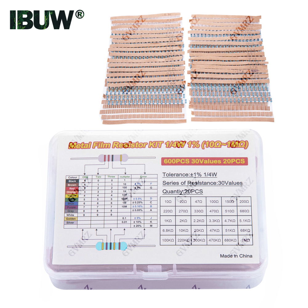 600PCS 30Values 1/4W Metal Fil – обзор и цена Diy Electronics For Beginners