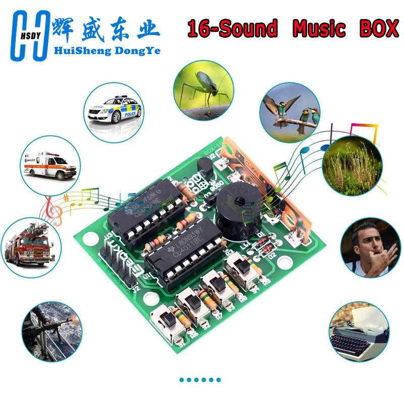 16 Music Sound Box BOX-16 Boar – обзор и цена Diy Electronics Learning Kit
