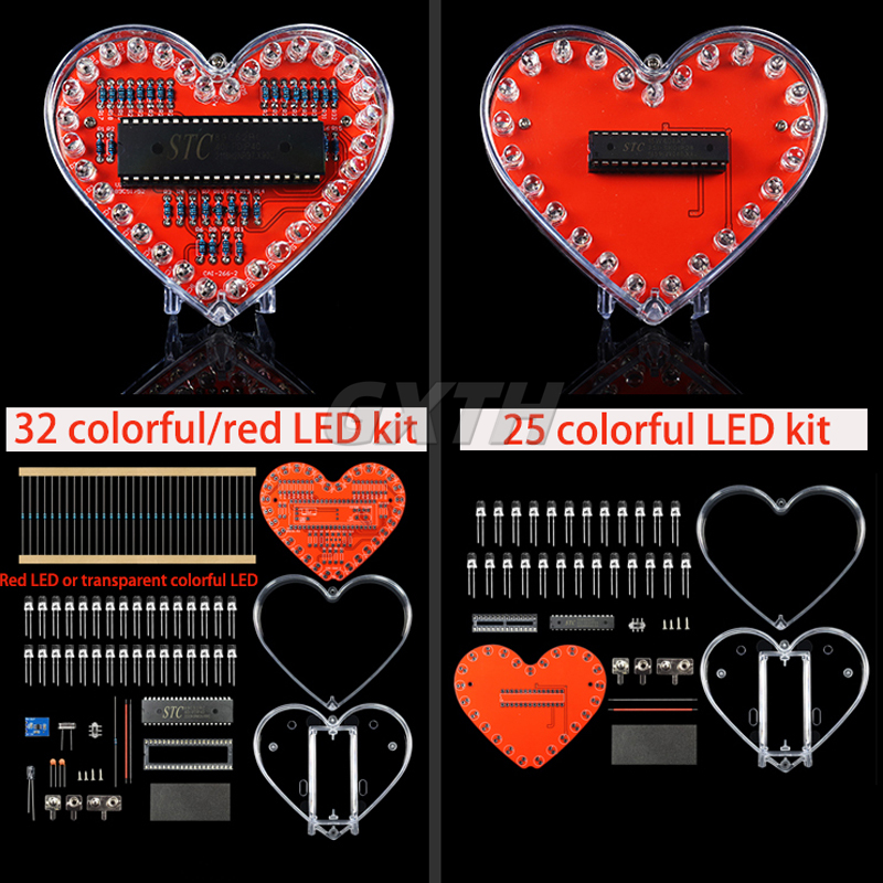 Colorful LED Love DIY Kit MCU  – обзор и цена Diy Electronics Projects For Students
