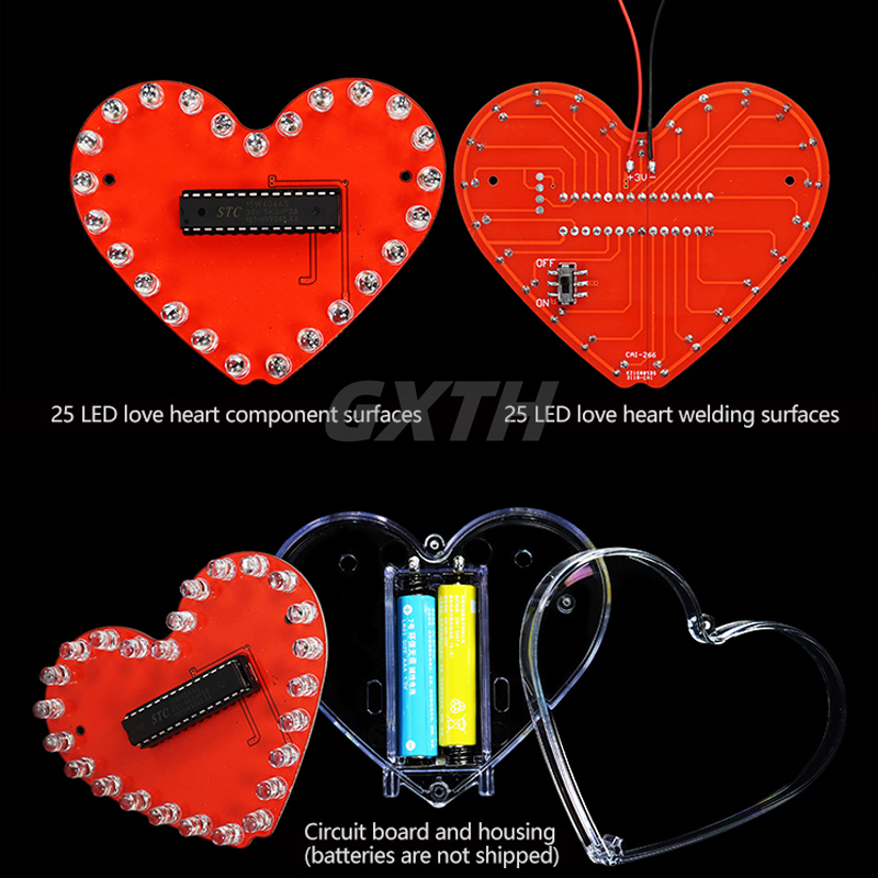 Colorful LED Love DIY Kit MCU  – обзор и цена Diy Electronics Projects For Students