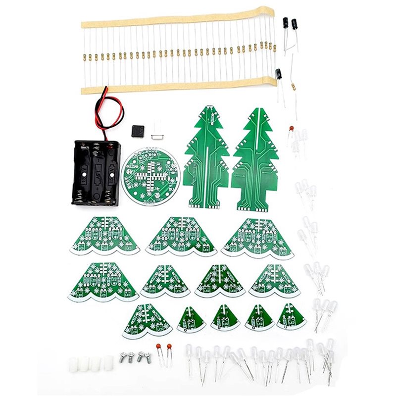 3D Stereo Christmas Tree LED D – обзор и цена Diy Electronics Learning Kit