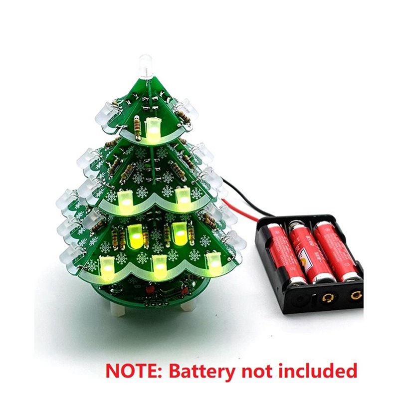 3D Stereo Christmas Tree LED D – обзор и цена Diy Electronics Learning Kit