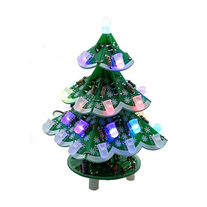3D Stereo Christmas Tree LED D – обзор и цена Diy Electronics Learning Kit