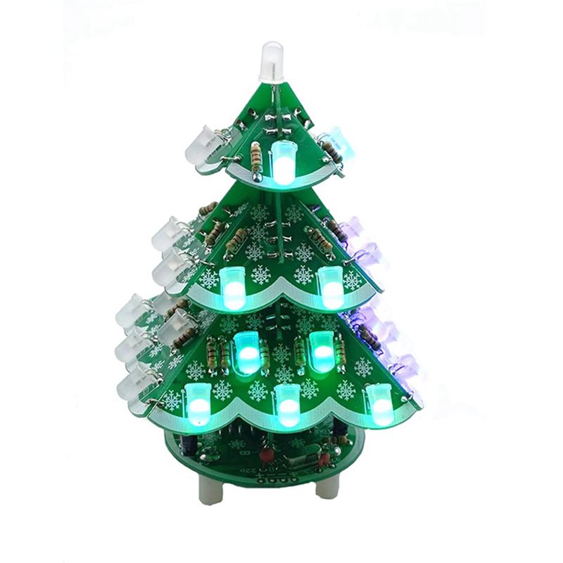 3D Stereo Christmas Tree LED D – обзор и цена Diy Electronics Learning Kit