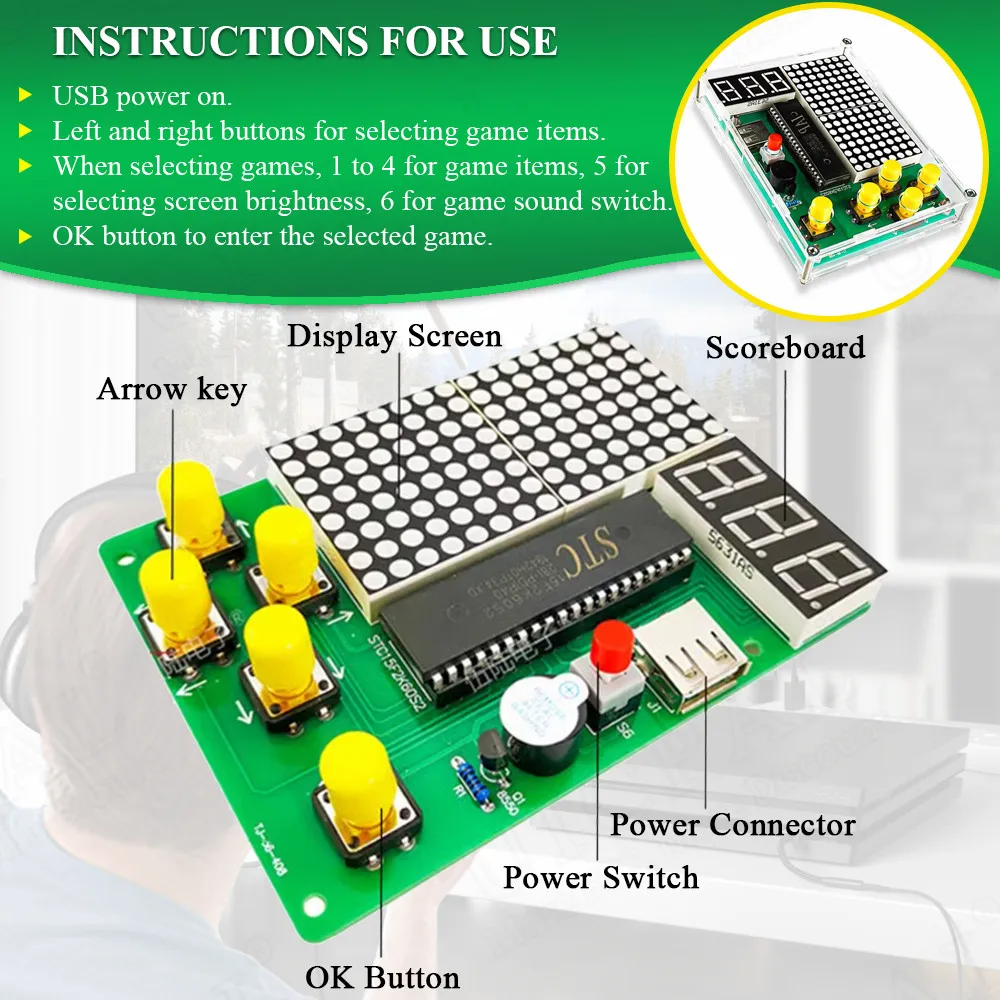 DIY Pixel Game Maker Kit Elect – обзор и цена Diy Electronics Learning Kit