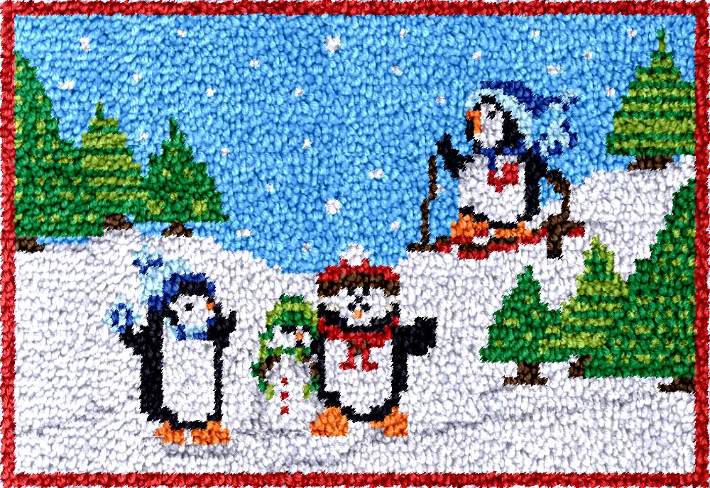penguins Latch Hook Rug Kits w – обзор и цена Hobby Diy Electronics Kit