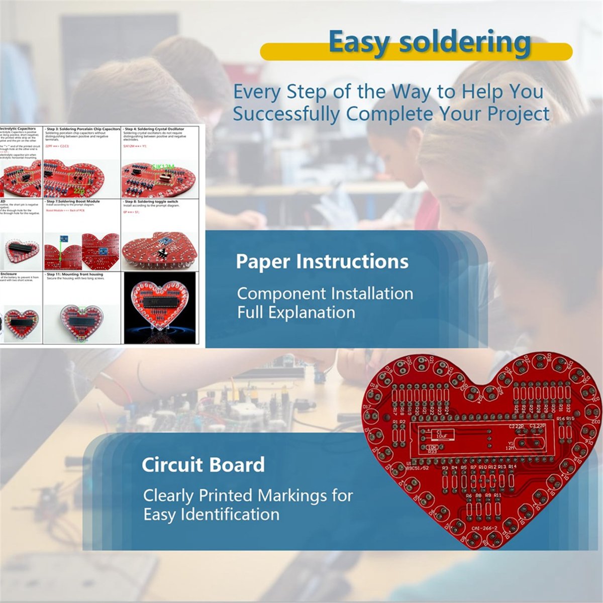DT262/Soldering Practice Kit,  – обзор и цена Diy Electronics Projects For Students