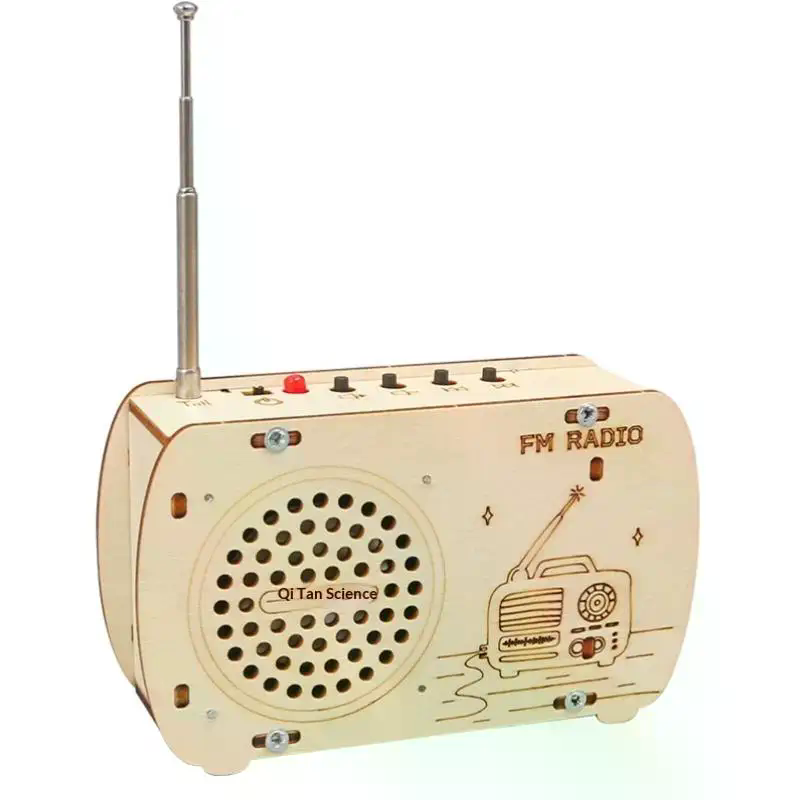 DIY Wooden FM Radio Kit Vintag – обзор и цена Diy Electronics Projects For Students