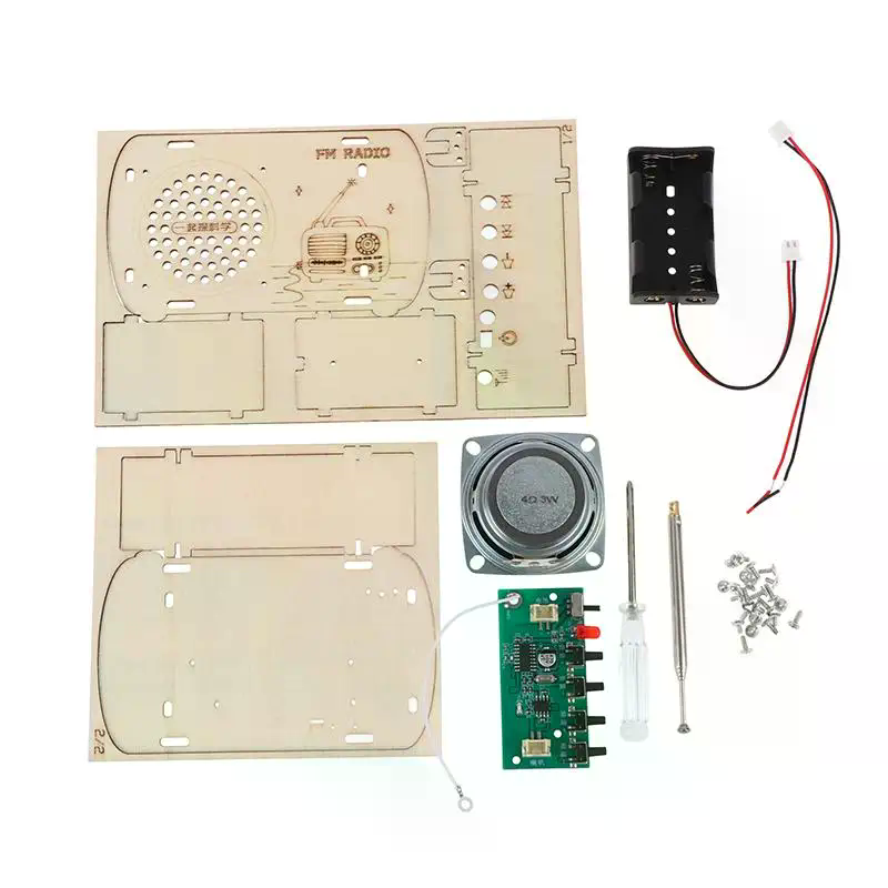 DIY Wooden FM Radio Kit Vintag – обзор и цена Diy Electronics Projects For Students