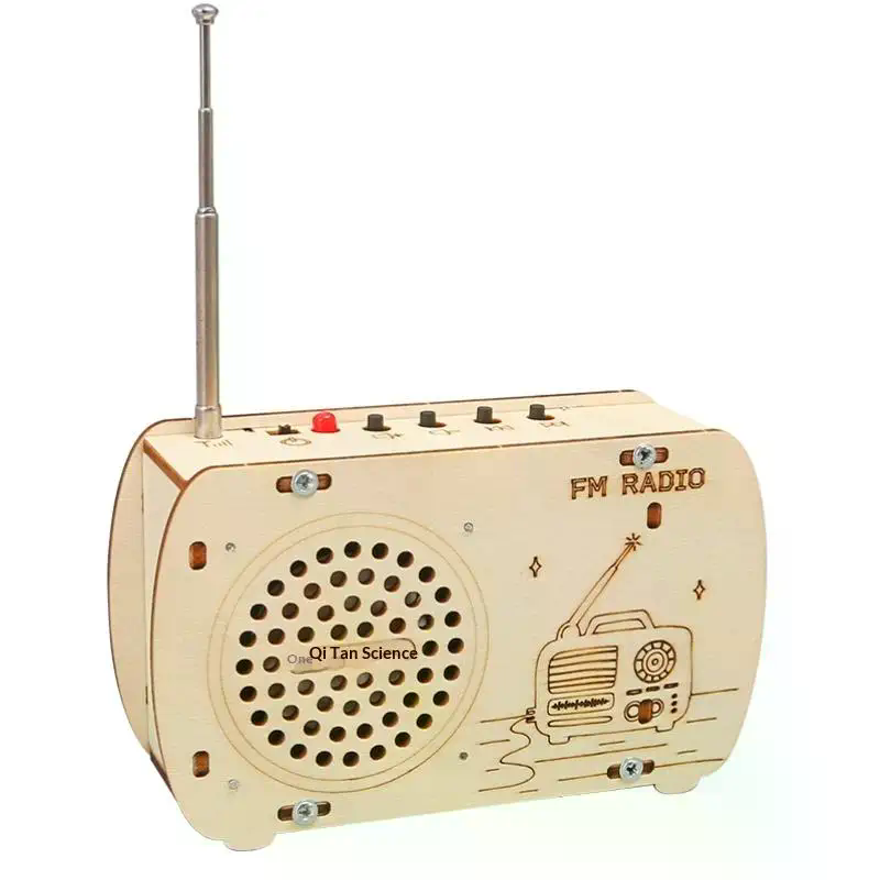 DIY Wooden FM Radio Kit Vintag – обзор и цена Diy Electronics Projects For Students