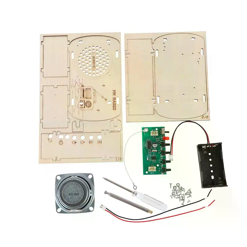 DIY Wooden FM Radio Kit Vintag – обзор и цена Diy Electronics Projects For Students