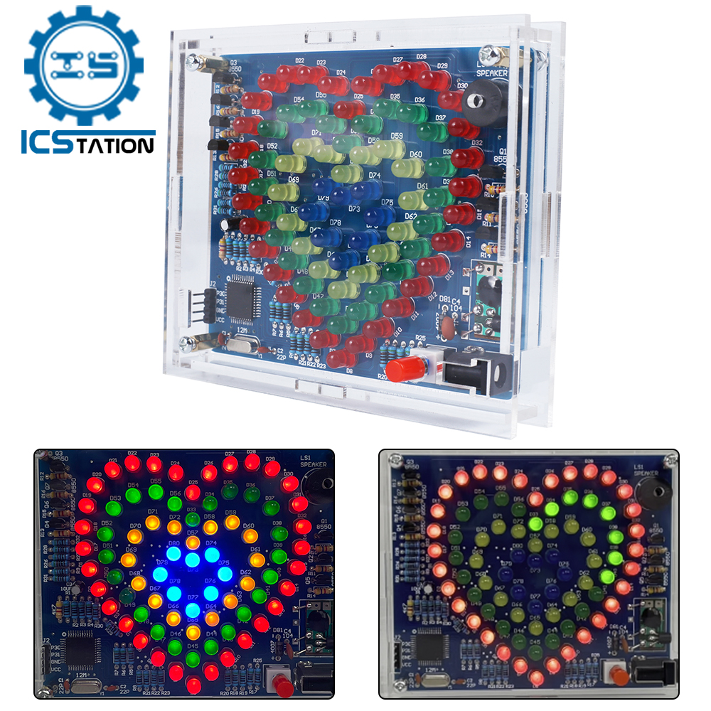 DIY LED Electronic Kit Heart S – обзор и цена Diy Electronics Projects For Students