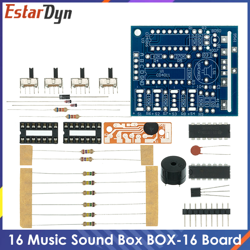 16 Music Sound Box BOX-16 Boar – обзор и цена Diy Electronics Learning Kit