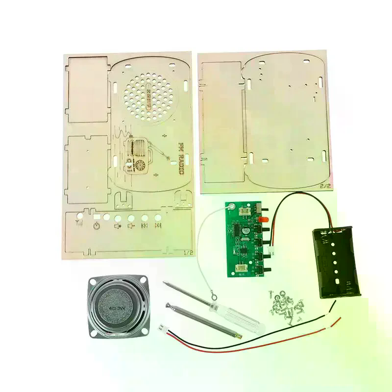 /Cna/DIY Wooden FM Radio Kit V – обзор и цена Diy Electronics Projects For Students