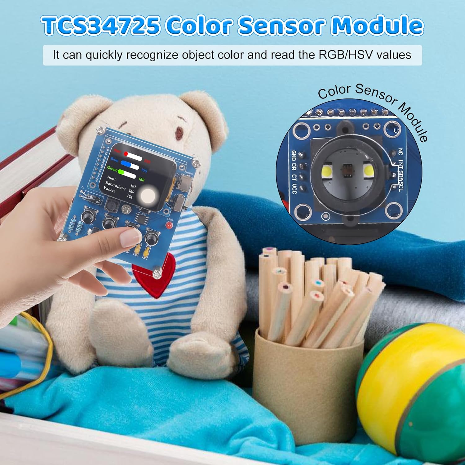 DIY Color Recognition Solderin – обзор и цена Diy Electronics Learning Kit