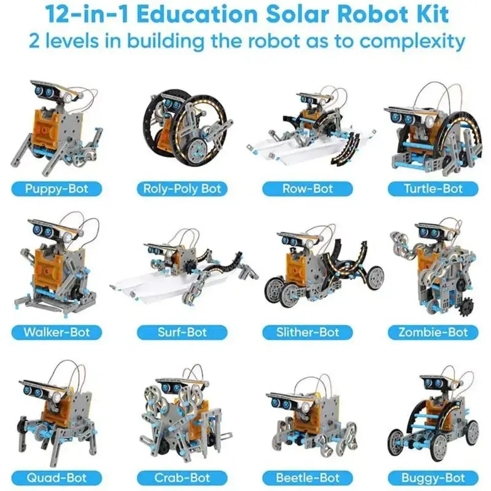 13 in 1 Solar Powered Robot Sc – обзор и цена Diy Electronics Toys