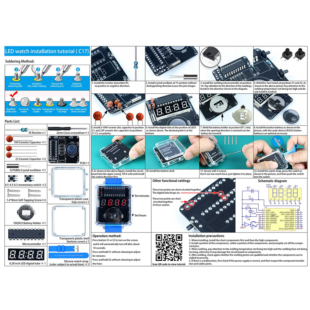 DIY Electronic Watch Kit 0.28' – обзор и цена Diy Electronics Youtube