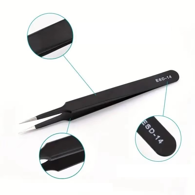 6pcs Precision Long Tweezers S – обзор и цена Soldering Iron Kit
