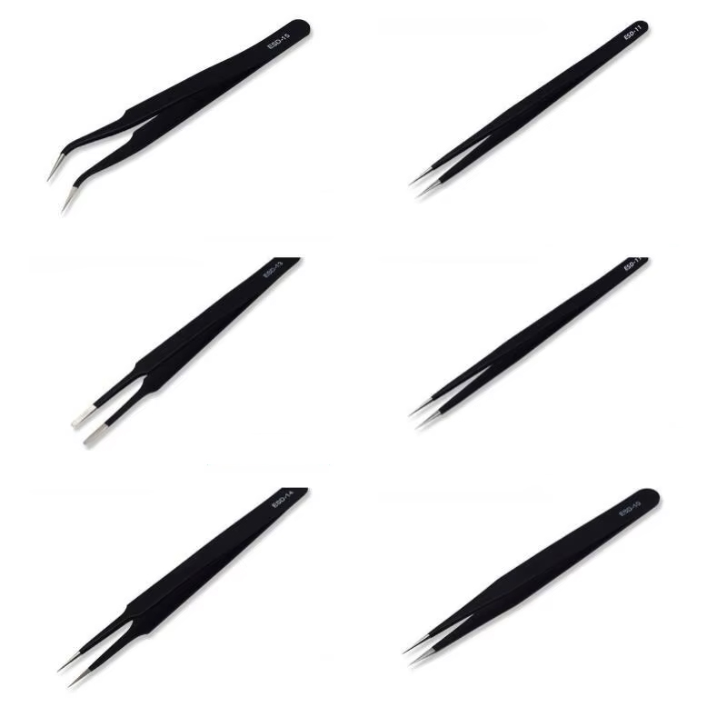 6pcs Precision Long Tweezers S – обзор и цена Soldering Iron Kit